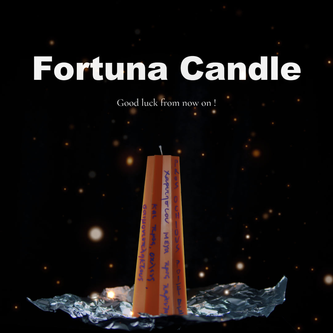Fortuna Candle Six-Pointed Star Candle Orange-Yellow